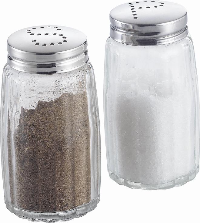 Glass salt and pepper shaker sets
