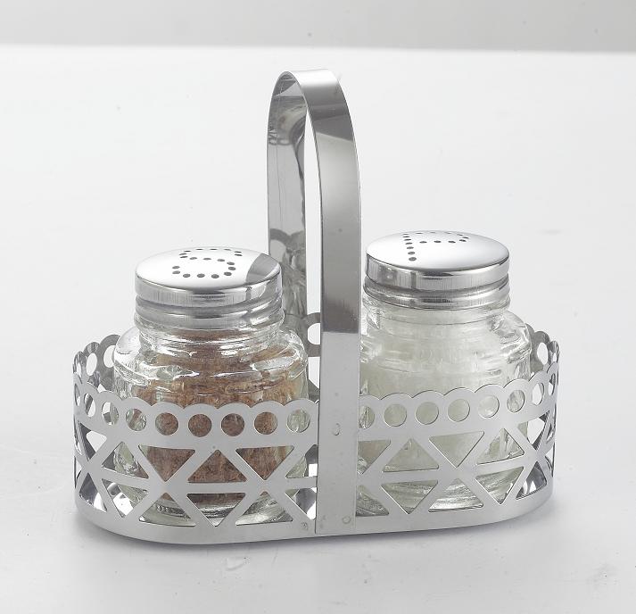 Glass salt and pepper shaker sets