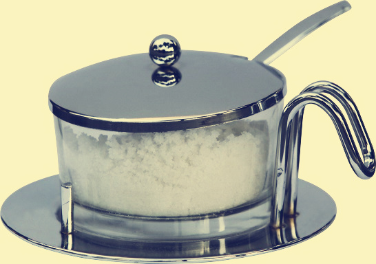 Glass Sugar/Cheese Bowl with spoon