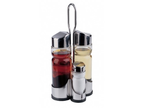 GLASS OIL AND VINEGAR CRUET SET