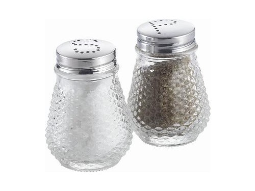 Glass salt and pepper shaker sets