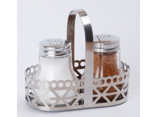 Glass salt and pepper shaker sets